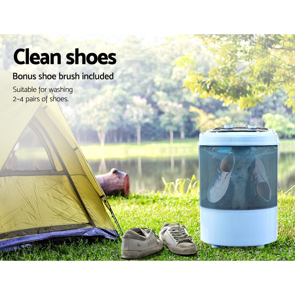 Devanti Portable Washing Machine for Small Loads | 3kg Capacity | Black