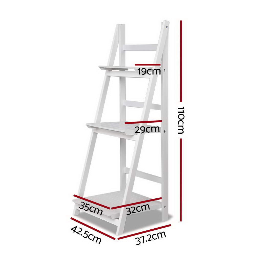 Artiss Bookshelf Corner Shelf 3 Tiers | White