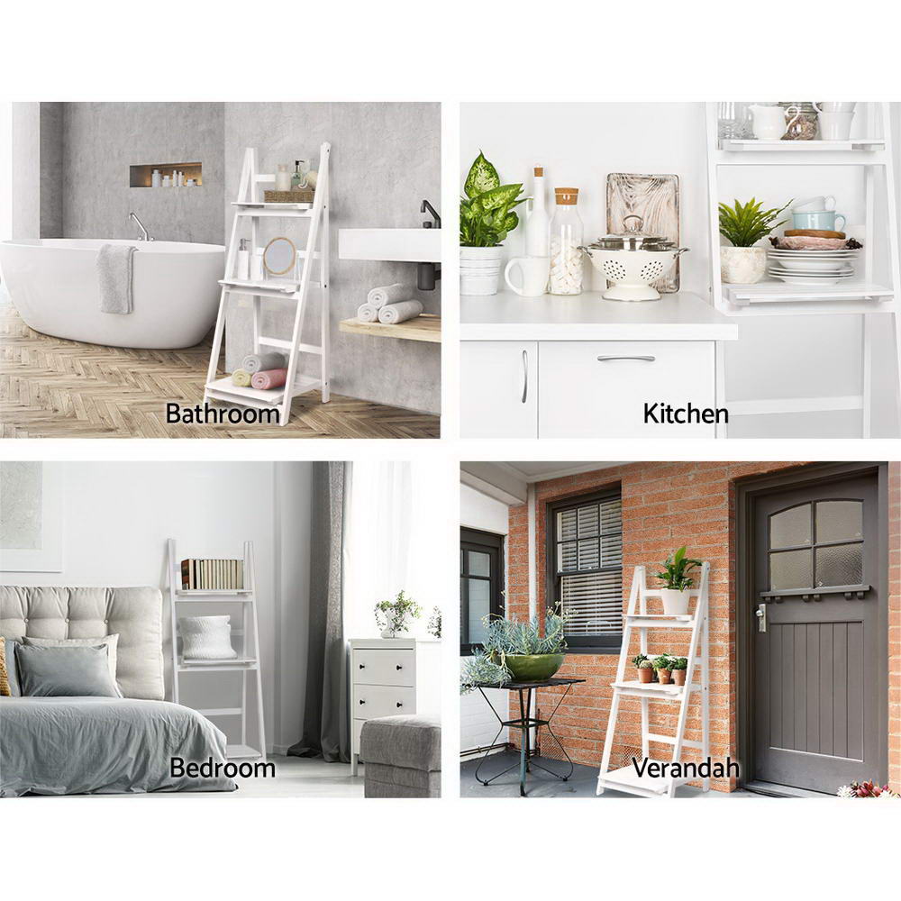 Artiss Bookshelf Corner Shelf 3 Tiers | White