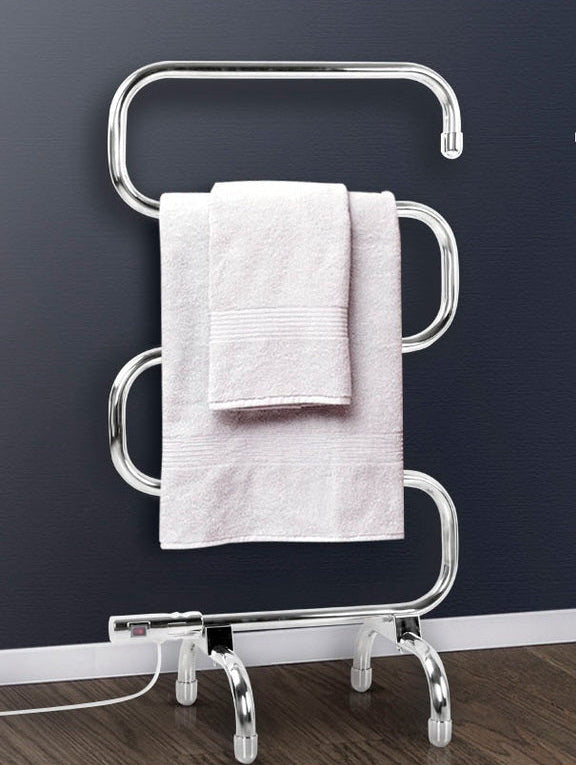Devanti Electric Heated Towel Rail Rack 5 Bars Freestanding Clothes Dry Warmer