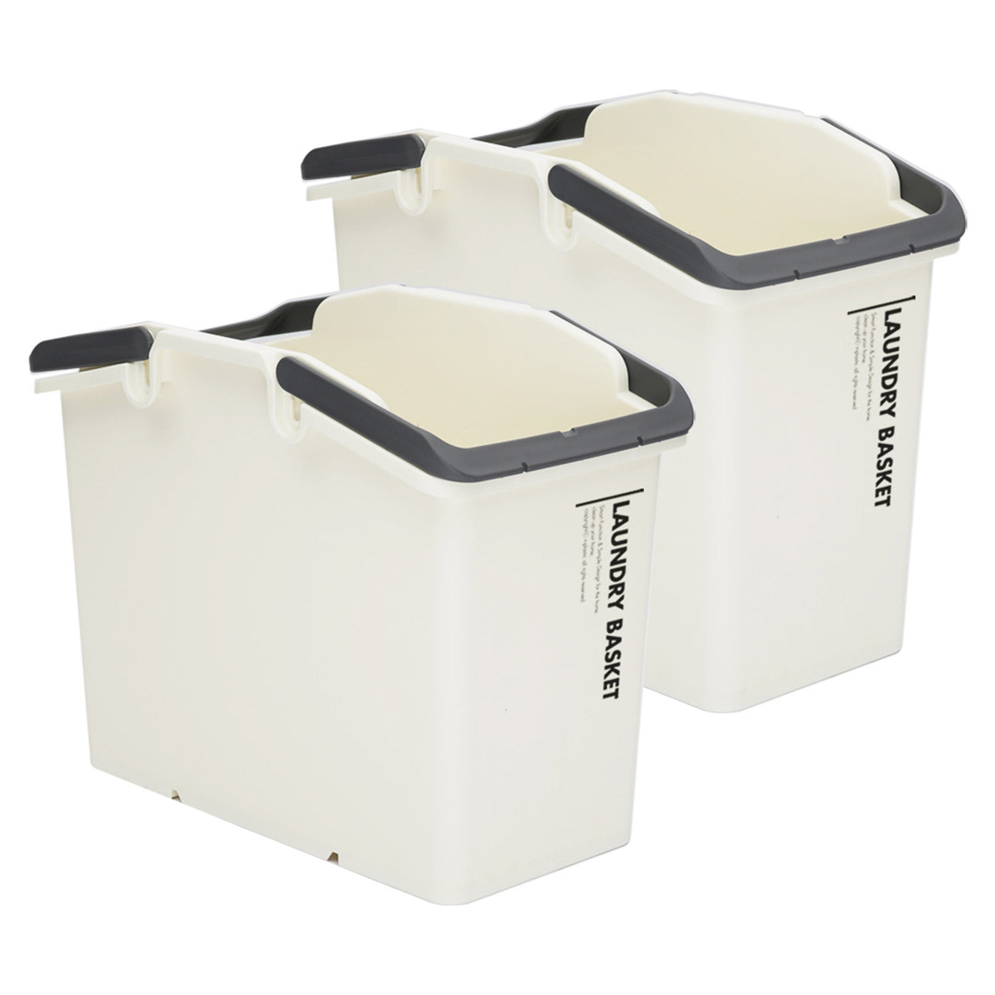 Stackable Laundry Baskets | 2 Piece Set | Ivory