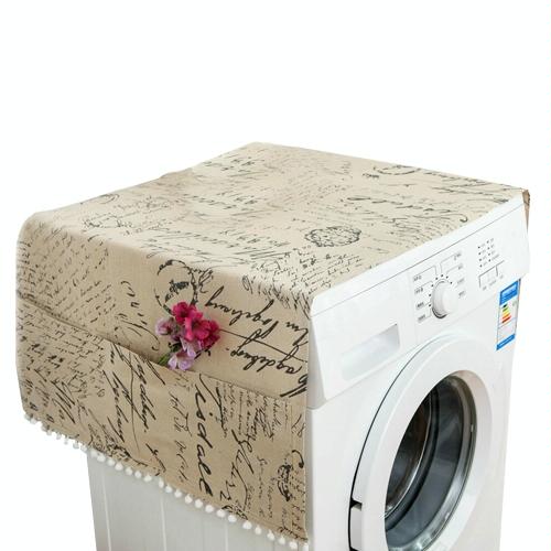 Kitchen Refrigerator and Washing Machine Dustproof Cover - 55x130cm - Letters