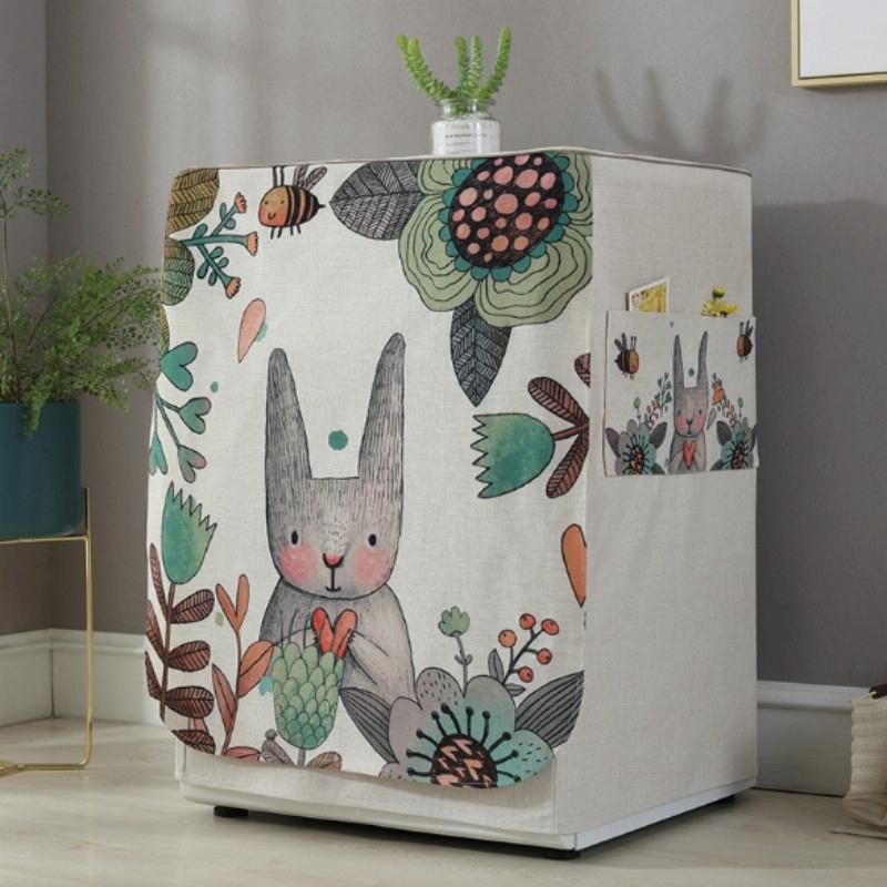 Drum Washing Machine Dust Cover with Pocket 83 × 60 × 60 cm | Love Rabbit