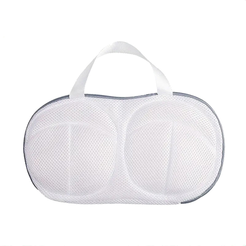 Vibe Geeks High Permeability Mesh Bra-shaped Lingerie Laundry Bags with Handle and Zipper - Blue