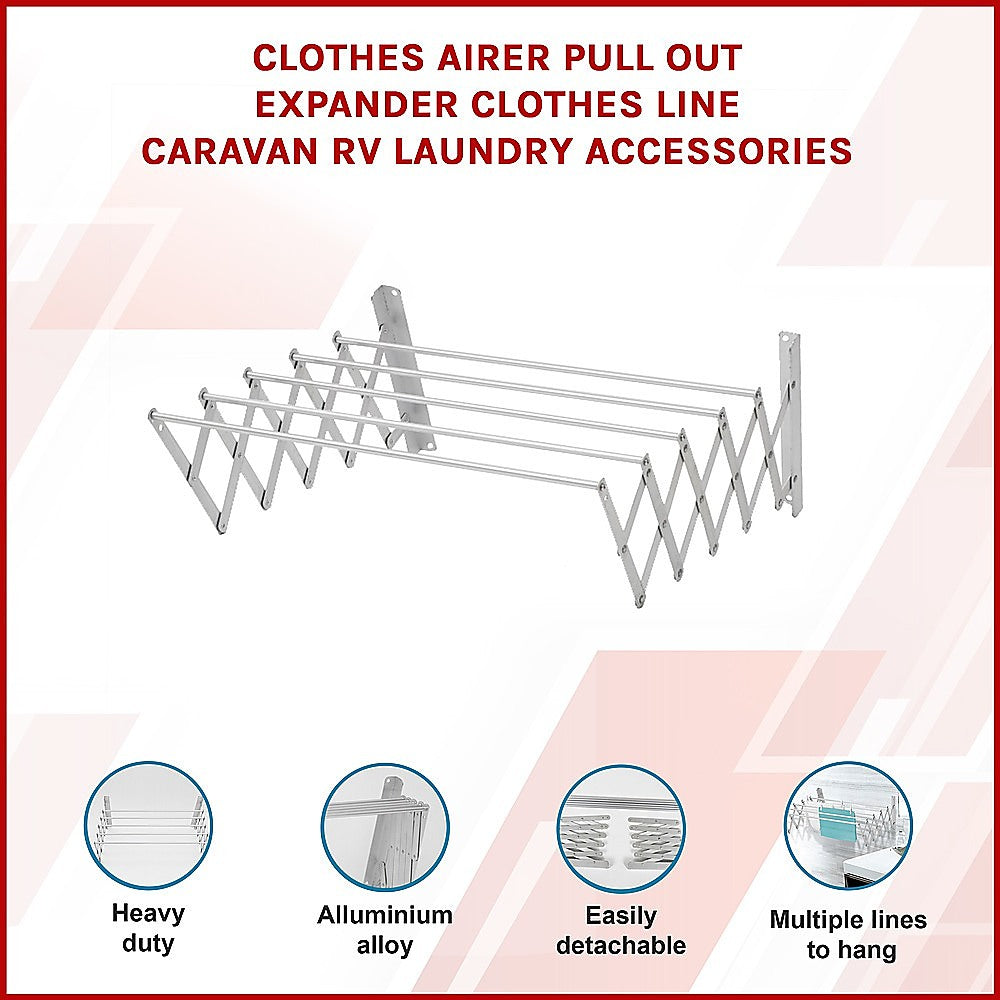 Pull-Out Clothes Airer for Small Laundries – Expanding Wall-Mounted Drying Line