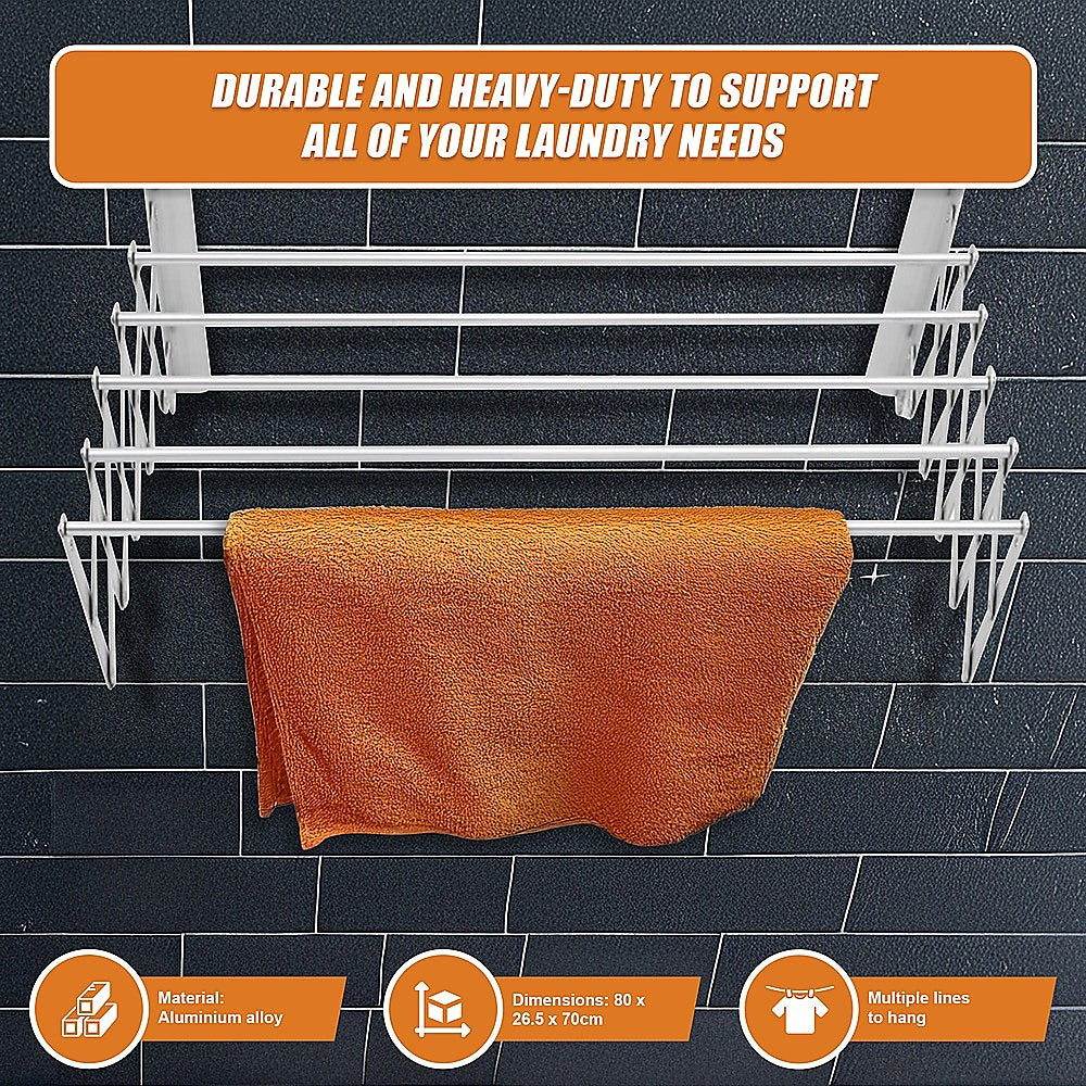 Pull-Out Clothes Airer for Small Laundries – Expanding Wall-Mounted Drying Line
