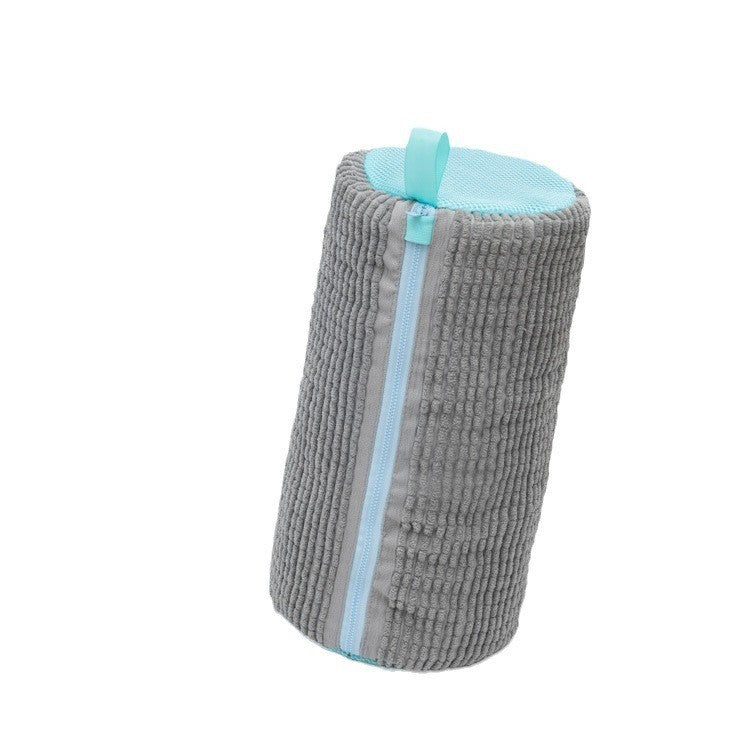 Mesh Shoe Protective Wash Bag with Zipper | Grey/Blue