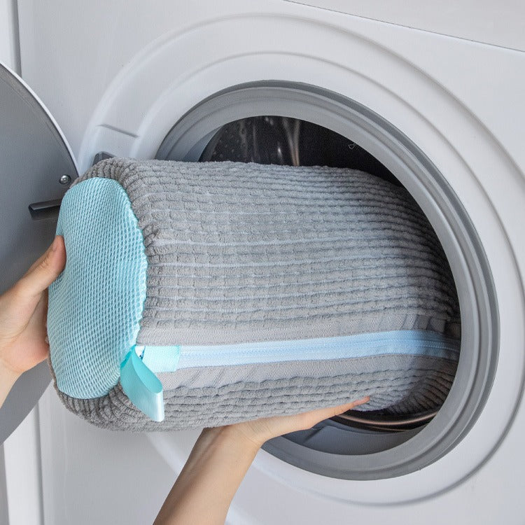 Mesh Shoe Protective Wash Bag with Zipper | Blue/Green