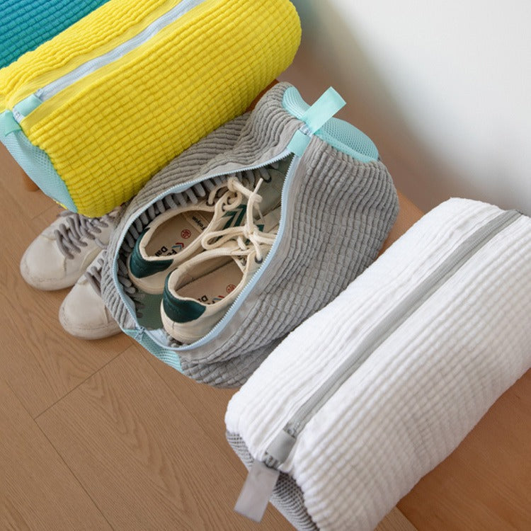 Mesh Shoe Protective Wash Bag with Zipper | Pink