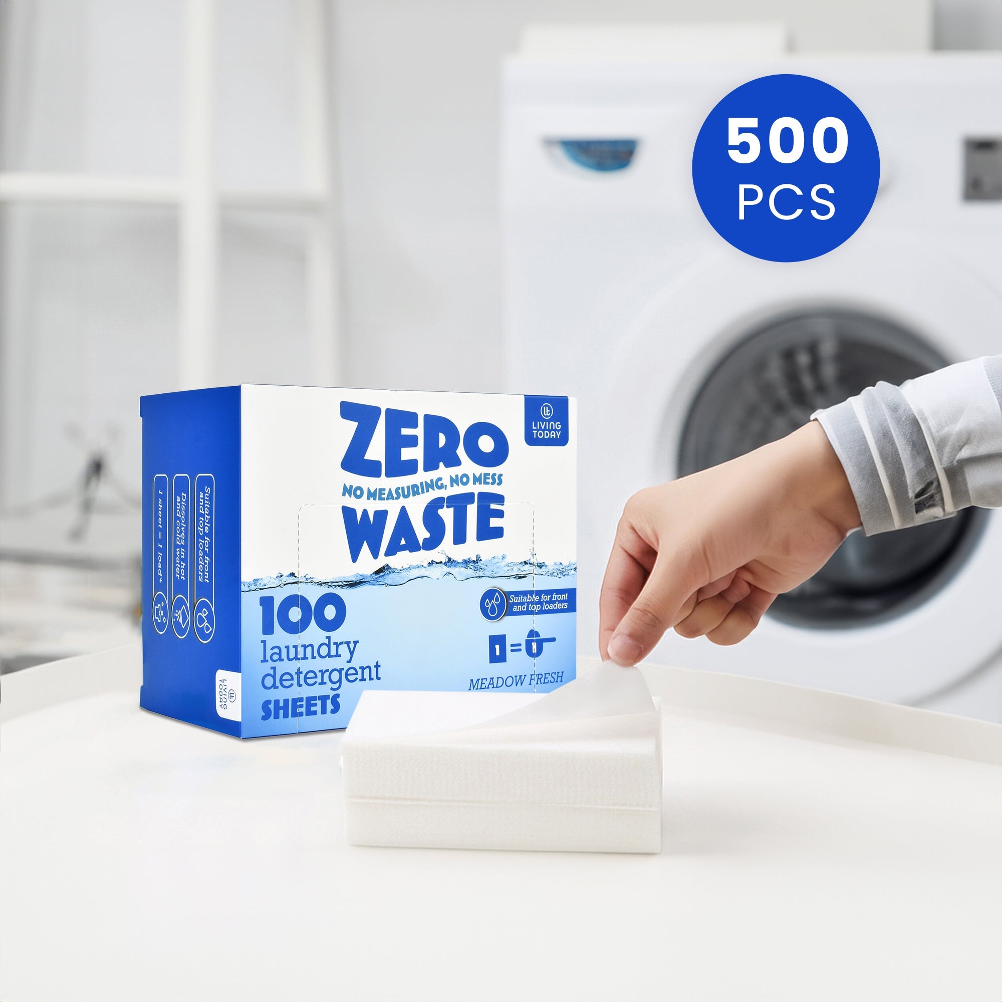 Eco-Friendly Laundry Detergent Sheets – 500 Pack (Ultra Concentrated)