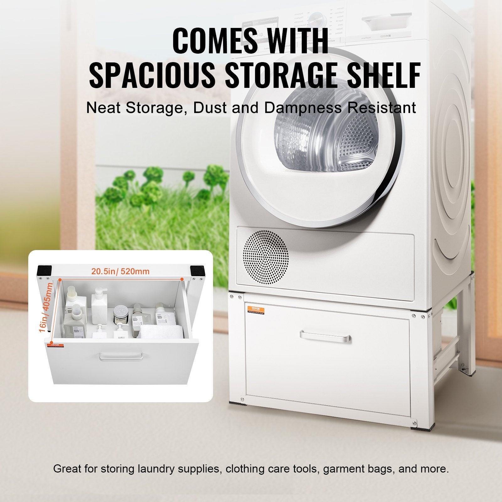 Laundry Pedestal Washer And Dryer Base Stand