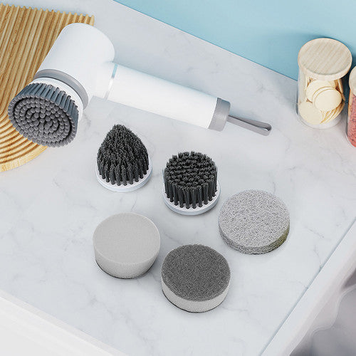 Cordless Electric Spin Scrubber with 6 Cleaning Heads – Rechargeable