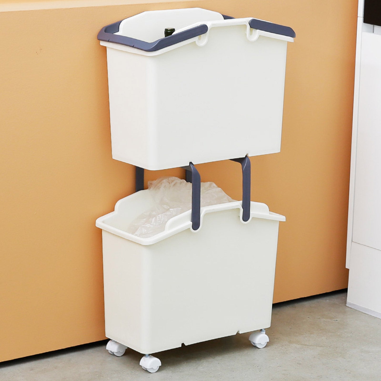 Stackable Laundry Baskets | 2 Piece Set | Ivory