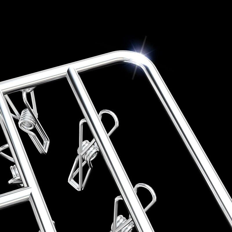 Stainless Steel Laundry Peg Hanger for Socks & Delicates – 55 Pegs