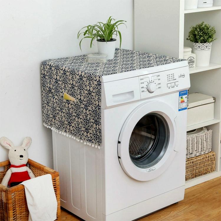 Kitchen Refrigerator and Washing Machine Dustproof Cover - 55x130cm - Gray Arrow