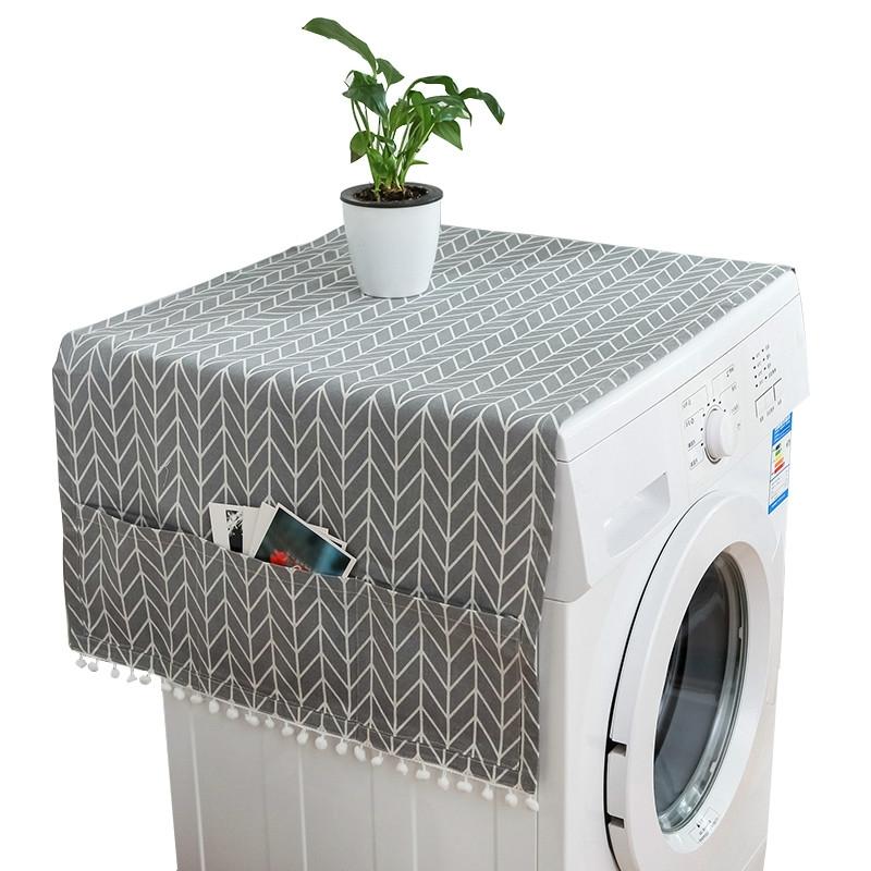 Kitchen Refrigerator and Washing Machine Dustproof Cover - 55x130cm - Letters