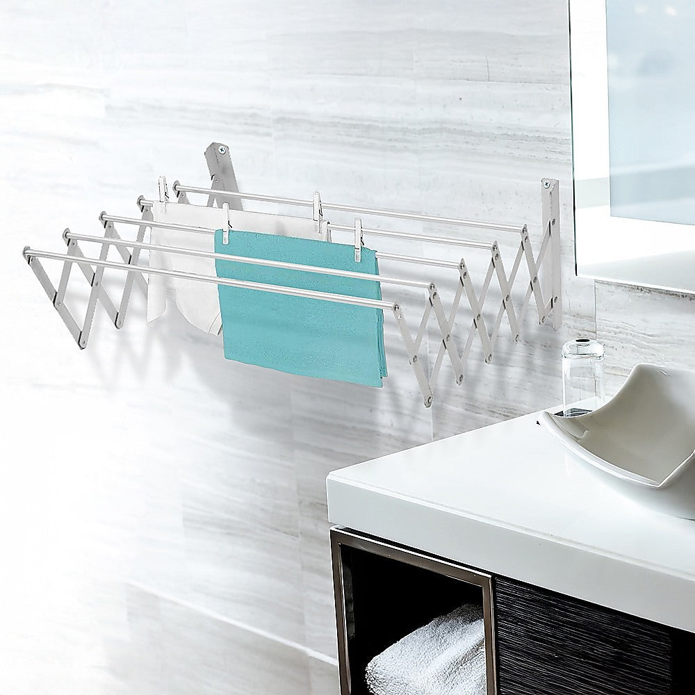 Pull-Out Clothes Airer for Small Laundries – Expanding Wall-Mounted Drying Line