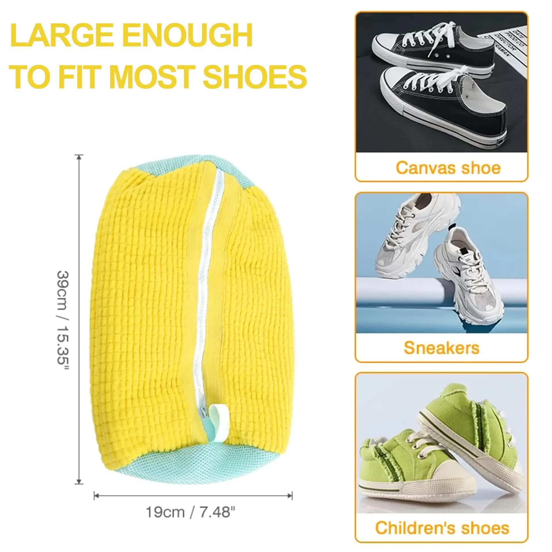 Mesh Shoe Protective Wash Bag with Zipper | Pink