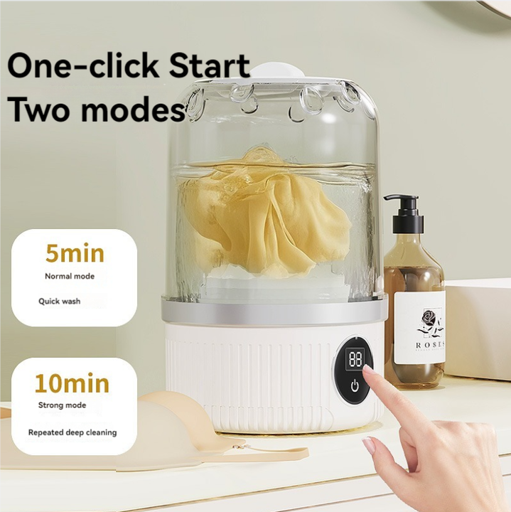 Rechargeable Portable Mini Washing Machine for Delicates & Socks USB-C | Blue