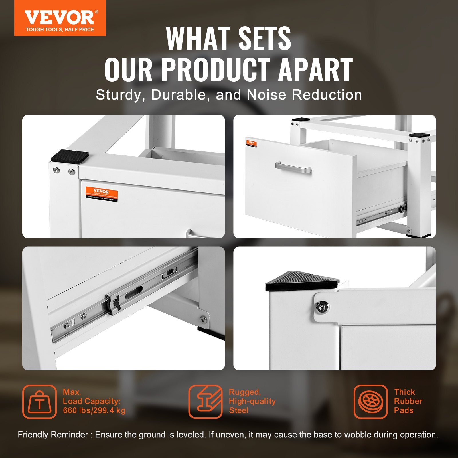Laundry Pedestal Washer And Dryer Base Stand